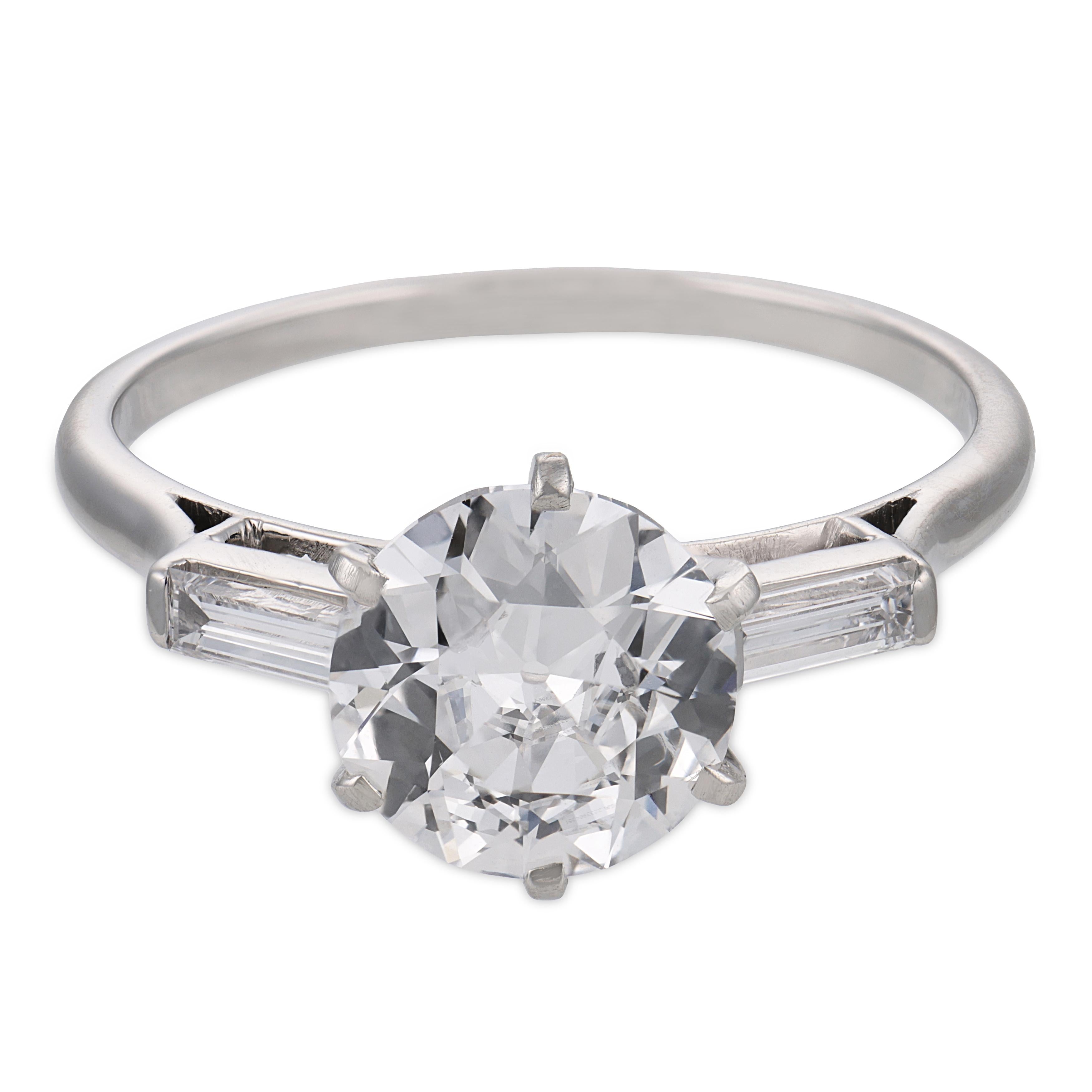 Mellerio GIA 1.59 carat D flawless diamond platinum engagement ring