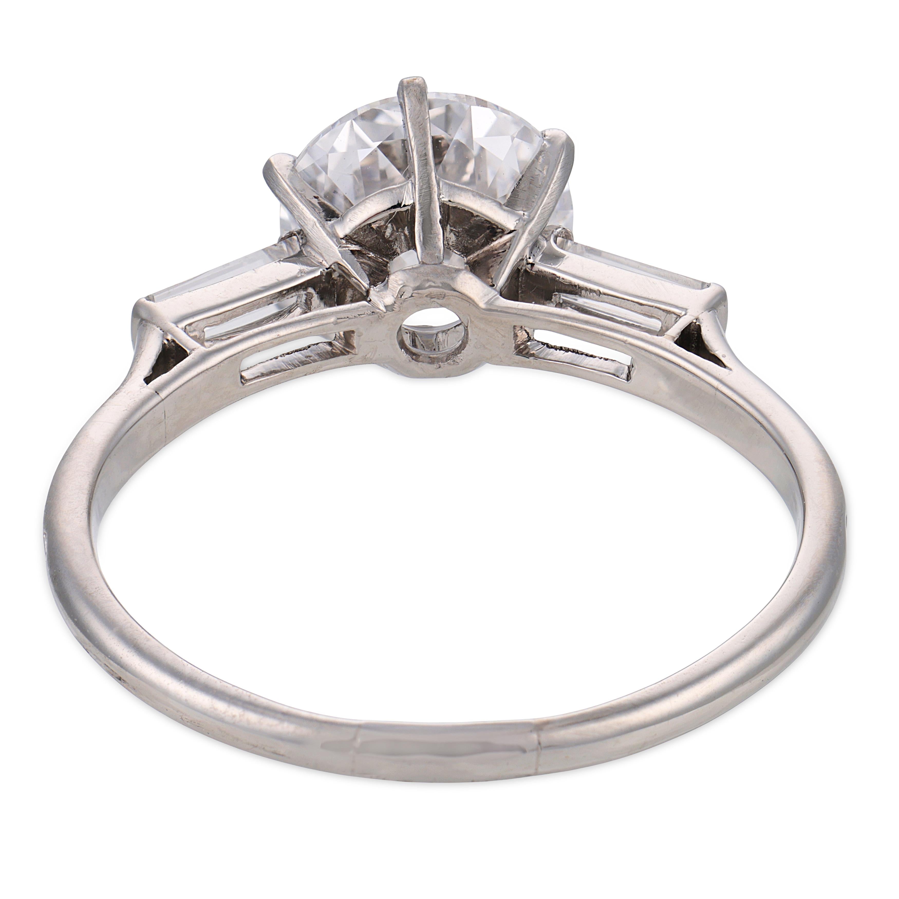Mellerio GIA 1.59 carat D flawless diamond platinum engagement ring