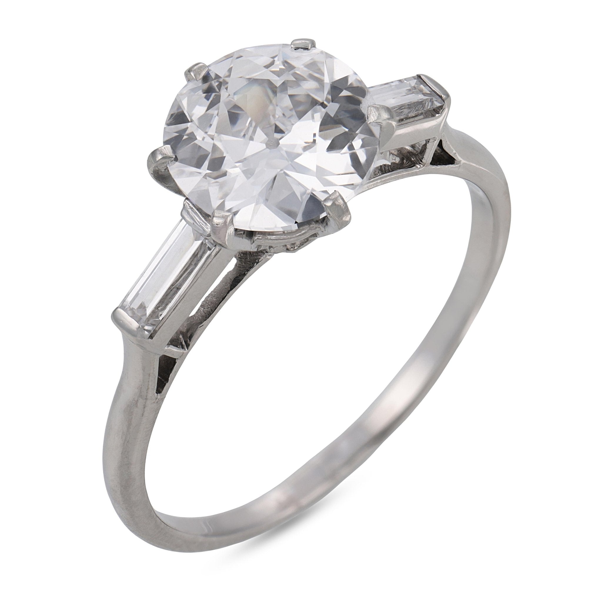 Mellerio GIA 1.59 carat D flawless diamond platinum engagement ring