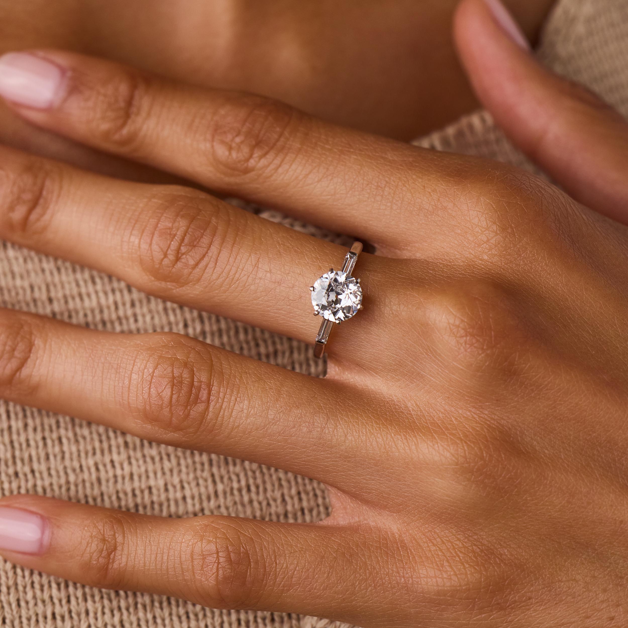 Mellerio GIA 1.59 carat D flawless diamond platinum engagement ring