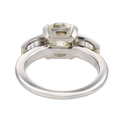 Mid Century GIA 3.05 carat old European cut diamond platinum engagement ring