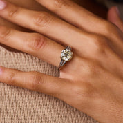 Mid Century GIA 3.05 carat old European cut diamond platinum engagement ring