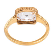 Victorian GIA 2.02 carat DVS1 old mine cut diamond 14k yellow gold ring