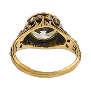 Victorian GIA 3.06 carat old European diamond 18k yellow gold engagement ring