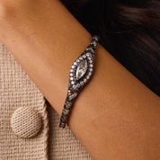 Edwardian 5.20 carat diamond sapphire gold and silver bracelet