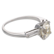 Mid Century GIA 1.80 carat diamond platinum engagement ring