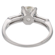 Mid Century GIA 1.80 carat diamond platinum engagement ring