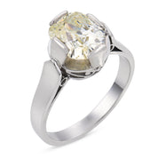 Art Deco GIA 1.53 carat old mine cut diamond platinum engagement ring