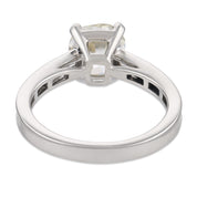 Mid Century GIA 1.81 carat old mine cut diamond platinum engagement ring