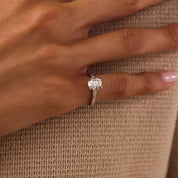 Mid Century GIA 1.81 carat old mine cut diamond platinum engagement ring