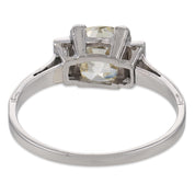 Art Deco GIA 2.19 carat diamond platinum engagement ring
