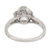 Art Deco GIA 2.14 carat old European cut diamond platinum engagement ring