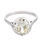 Art Deco GIA 2.03 carat old European cut diamond platinum engagement ring