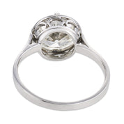 Art Deco GIA 2.03 carat old European cut diamond platinum engagement ring