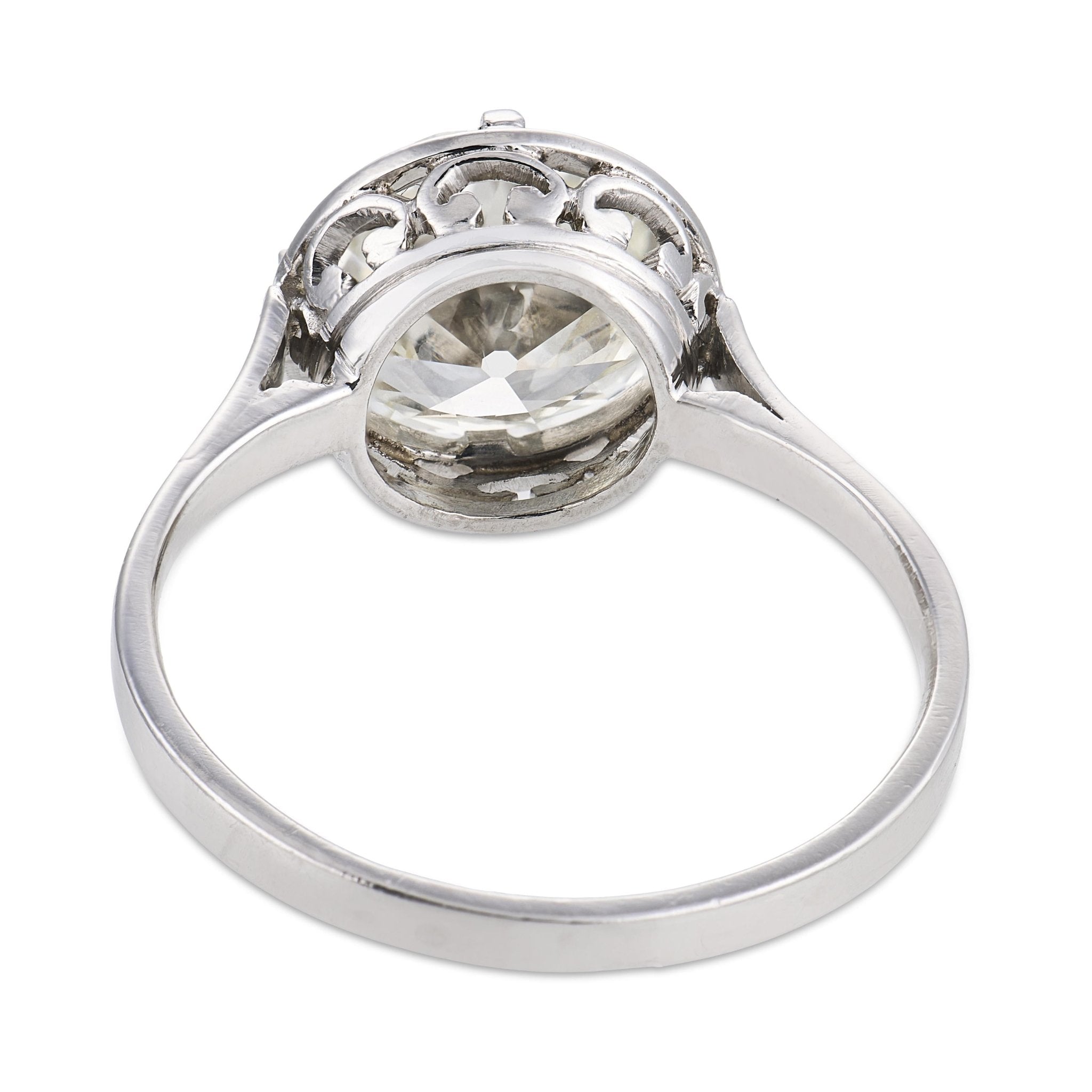 Art Deco GIA 2.03 carat old European cut diamond platinum engagement ring