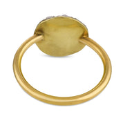 Georgian old cut diamond 18k yellow gold silver cluster ring