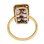 Victorian 2.80 carat old mine cut diamond 18k yellow gold ring