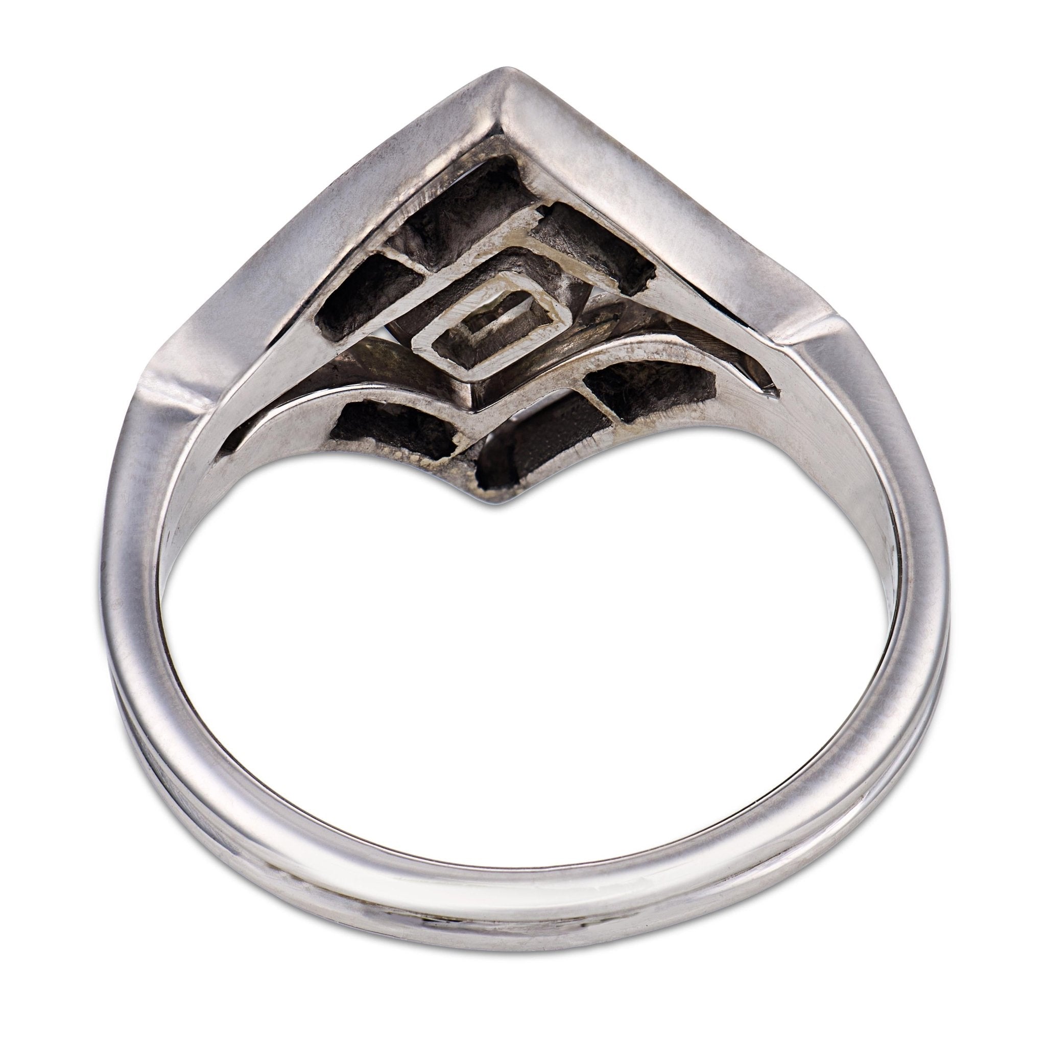 Art Deco GIA 1.06 carat diamond 14k white gold ring