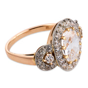 GIA 2.01 carat D flaweless diamond 18k rose gold and platinum ring