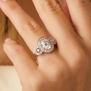 GIA 2.01 carat D flaweless diamond 18k rose gold and platinum ring