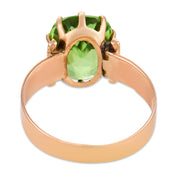 Victorian 6.00 carat peridot 10k rose gold ring