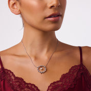 Edwardian diamond pearl platinum wreath necklace