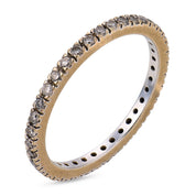 Vintage round brilliant cut diamond 14k white gold eternity band