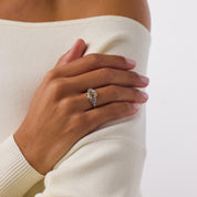 Art Deco GIA 3.63 carat diamond platinum engagement ring