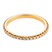 Contemporary diamond 18k yellow gold eternity band