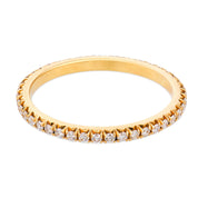 Contemporary diamond 18k yellow gold eternity band