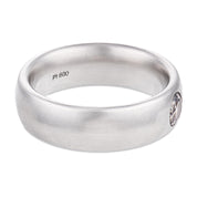 Vintage diamond platinum bezel set wedding band
