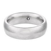 Vintage diamond platinum bezel set wedding band