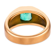 Vintage 1.20 carat Colombian emerald 18k yellow gold ring