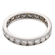Mid Century 1.70 carat diamond platinum eternity band