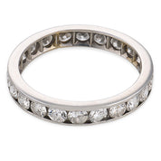 Mid Century 1.70 carat diamond platinum eternity band