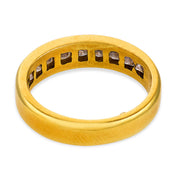 Vintage princess cut diamond 18k yellow gold band