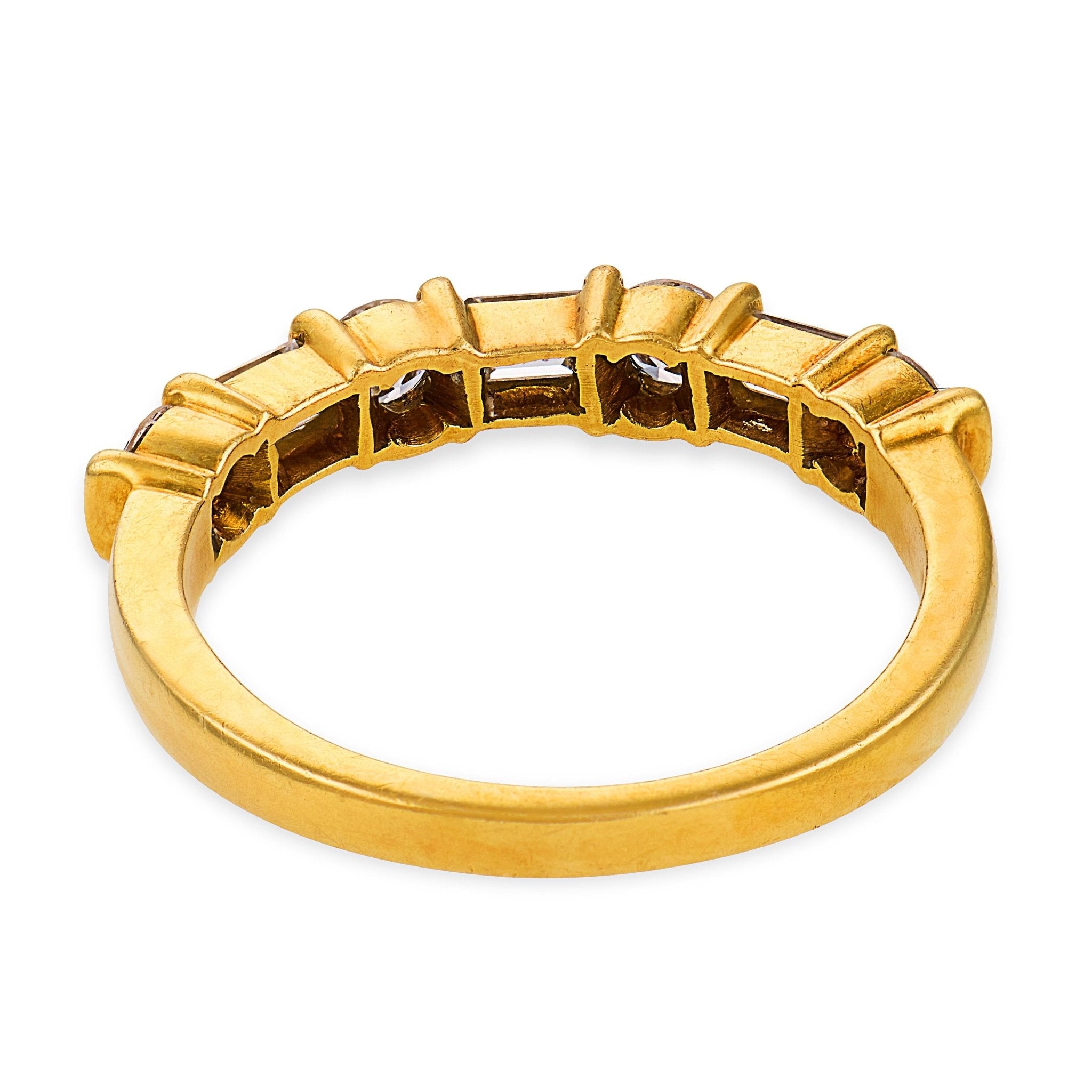 GEMLOK vintage diamond 18k yellow gold band ring