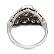 Mid Century 1.70 carat diamond platinum ring