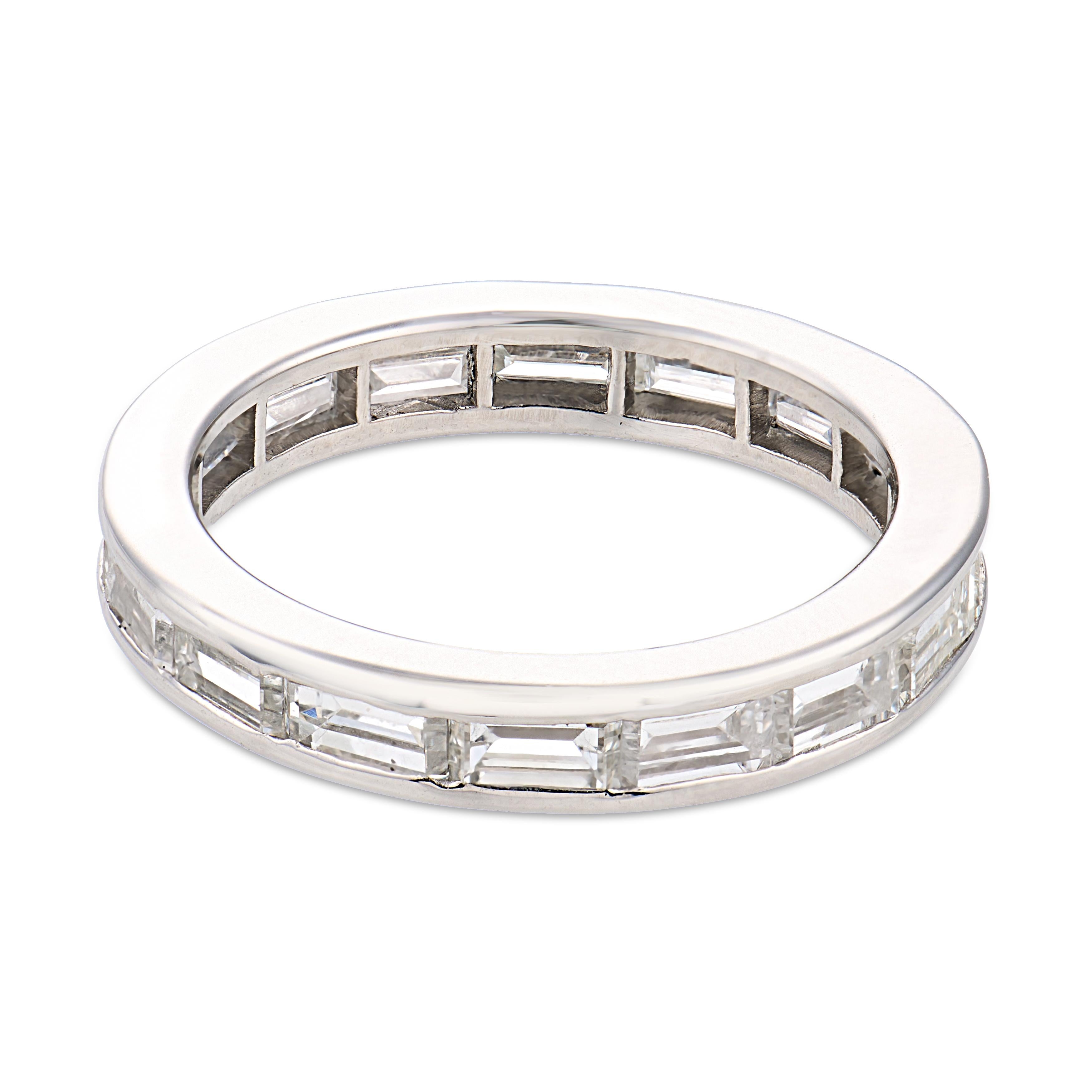 Mid Century 2.00 carat diamond platinum eternity band