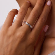 Mid Century 2.00 carat diamond platinum eternity band