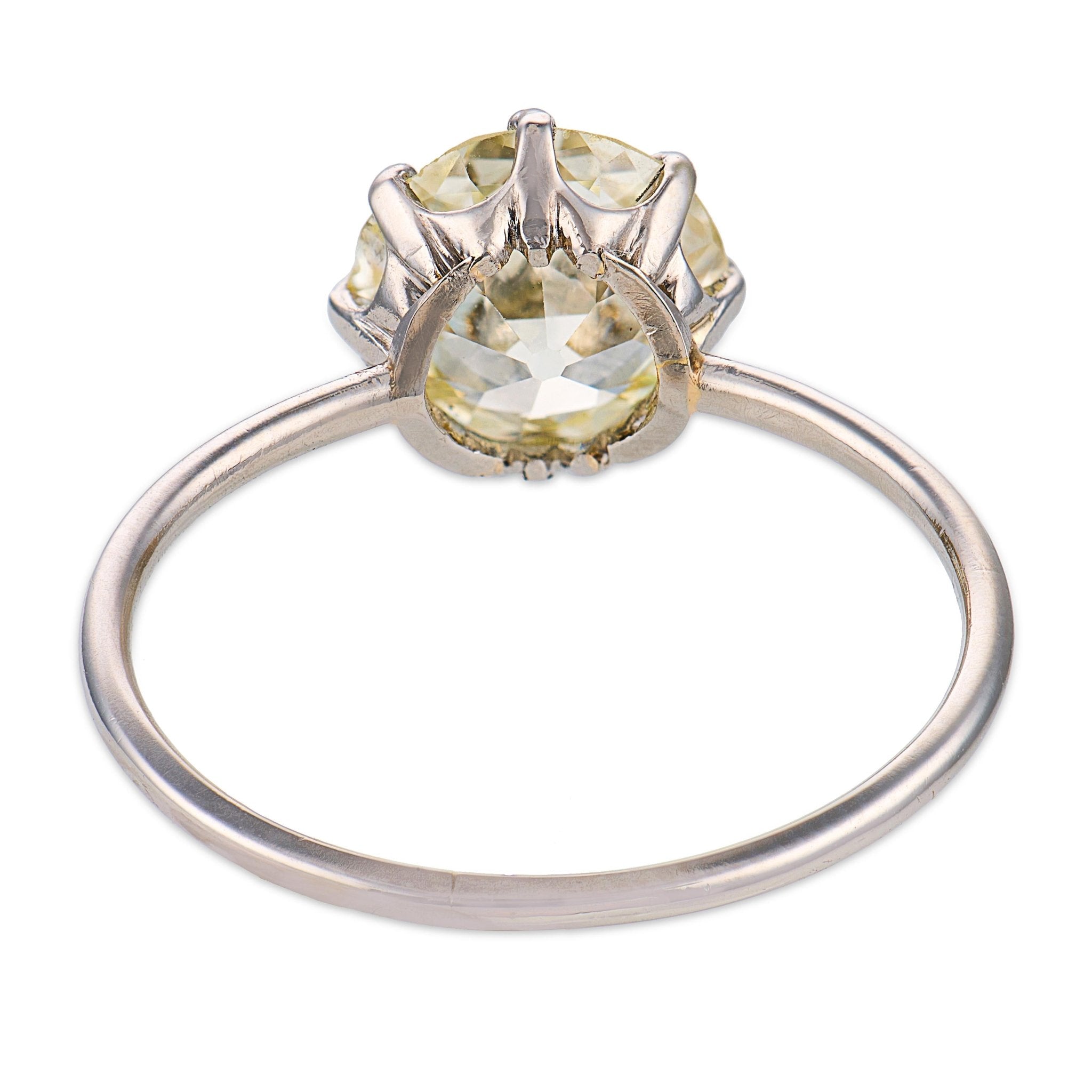 Art Deco GIA 1.95 carat diamond platinum engagement ring