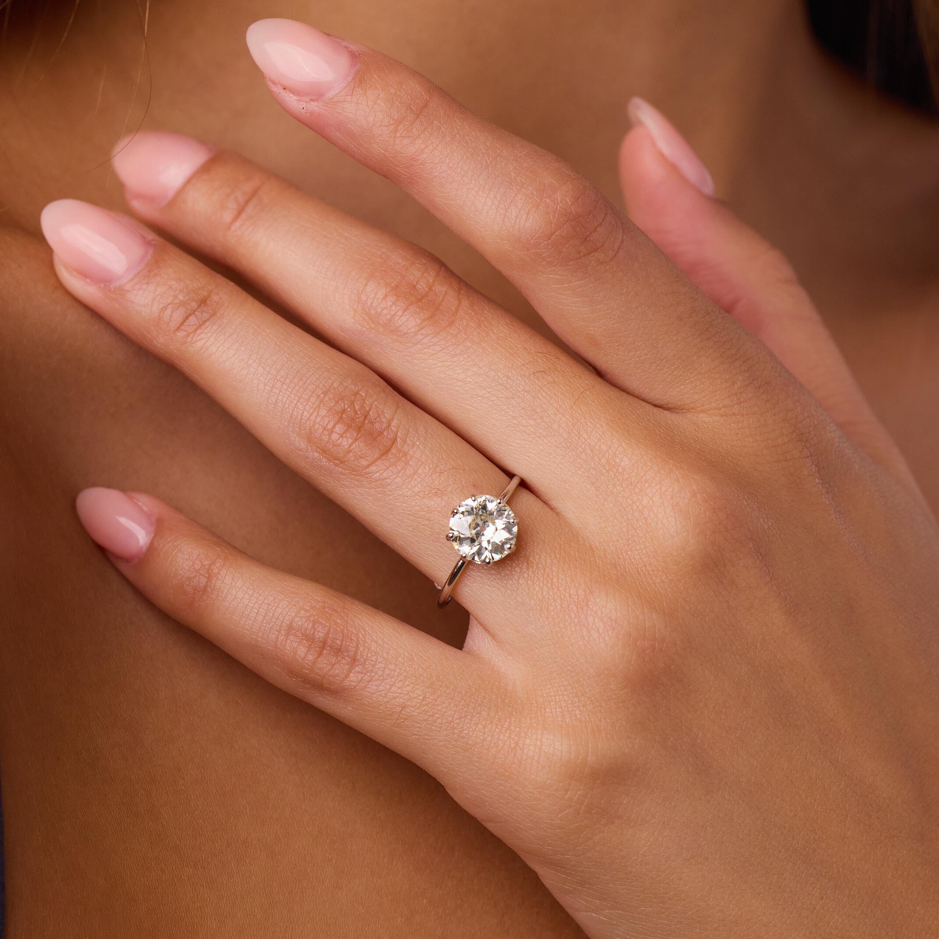Art Deco GIA 1.95 carat diamond platinum engagement ring