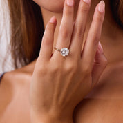 Vintage EGL 4.05 carat round laser drill diamond 14k yellow gold engagement ring