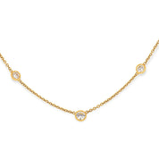 Vintage 1.00 carat diamond 18k yellow gold necklace