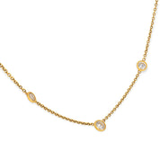 Vintage 1.00 carat diamond 18k yellow gold necklace