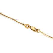 Vintage 1.00 carat diamond 18k yellow gold necklace