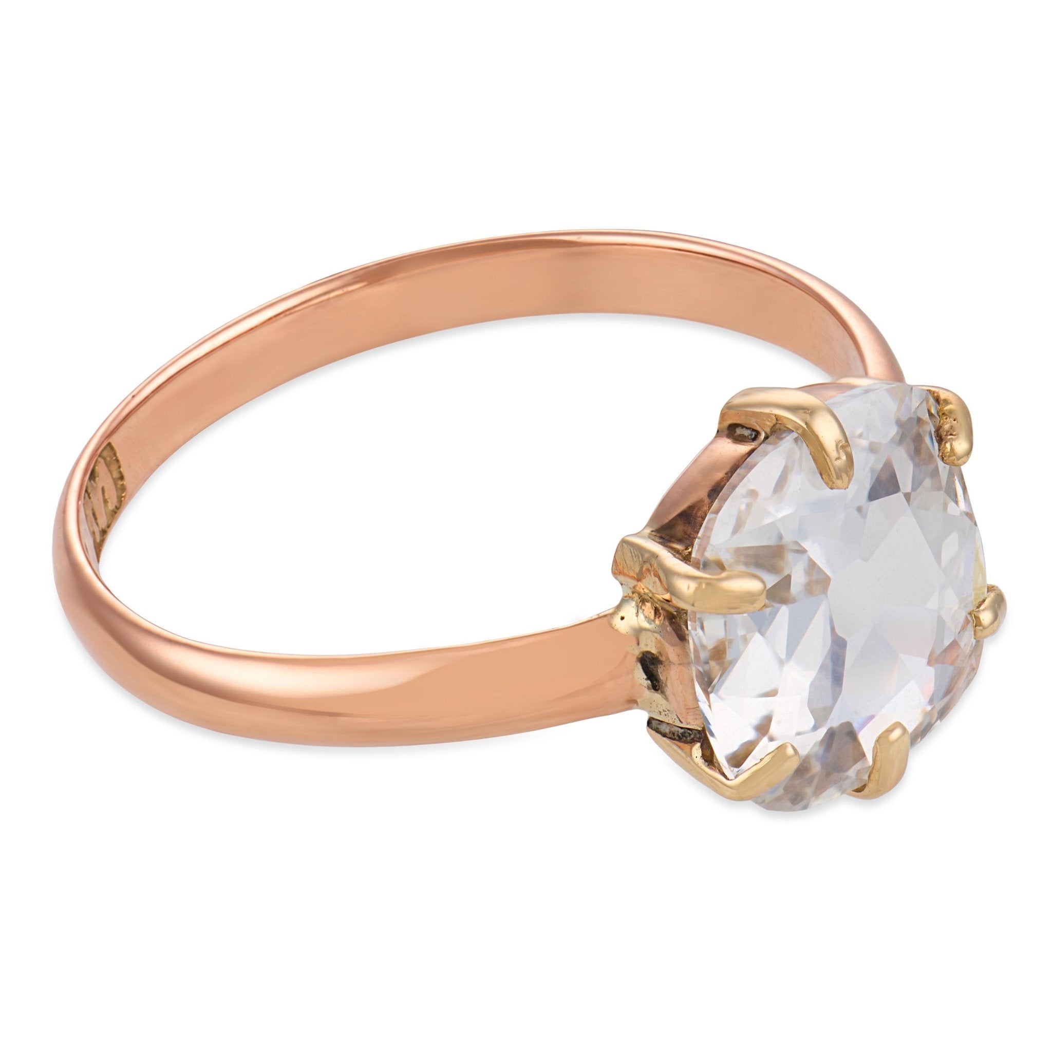 Victorian GIA 1.53 carat diamond 14k yellow gold engagement ring