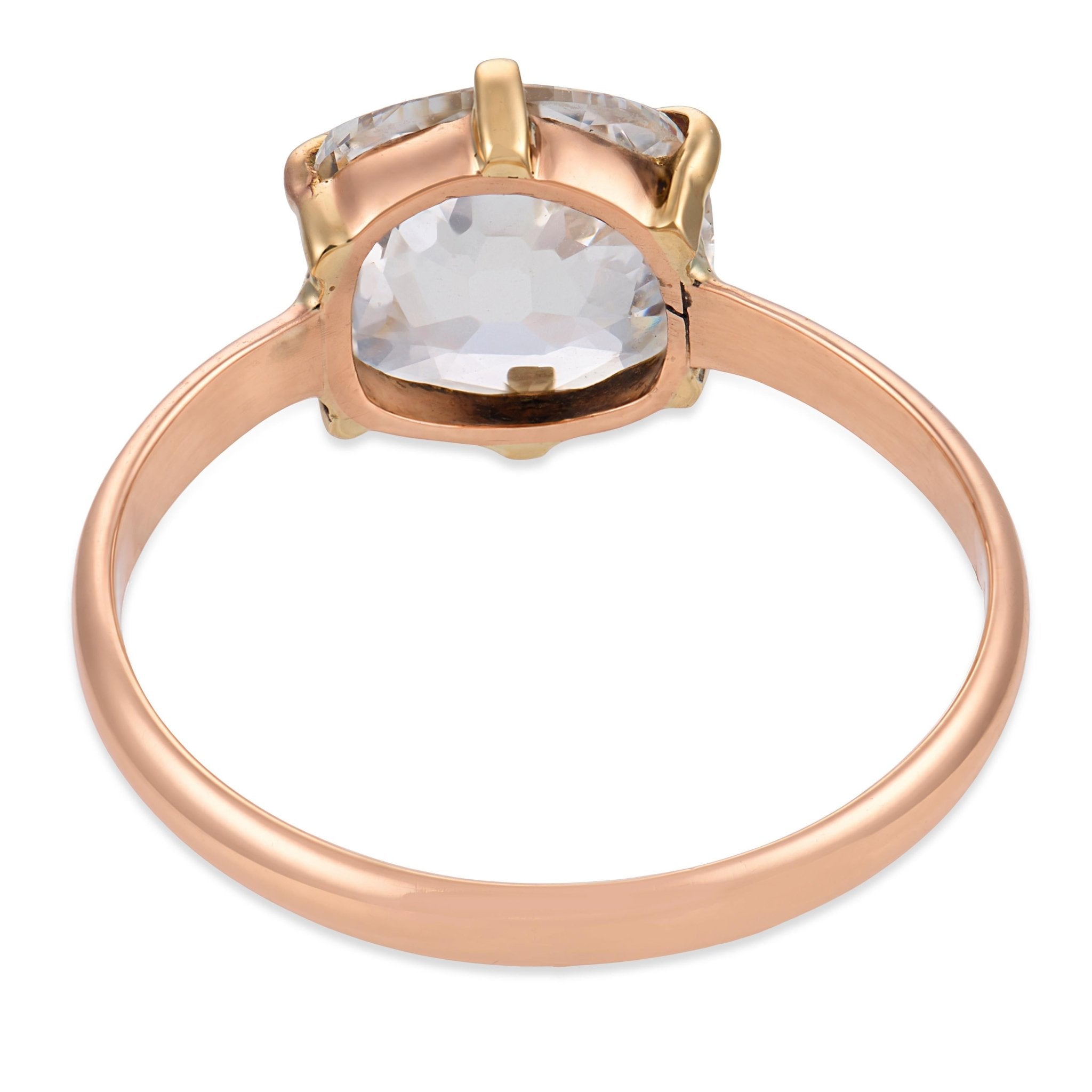 Victorian GIA 1.53 carat diamond 14k yellow gold engagement ring