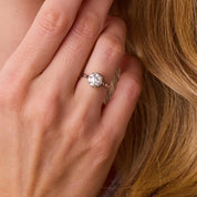 Art Deco GIA 1.65 carat old European cut diamond platinum engagement ring