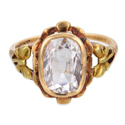 Victorian GIA 1.50 carat diamond 10k yellow gold ring